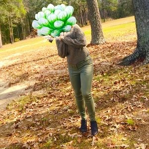 LOFT army green cargo pants